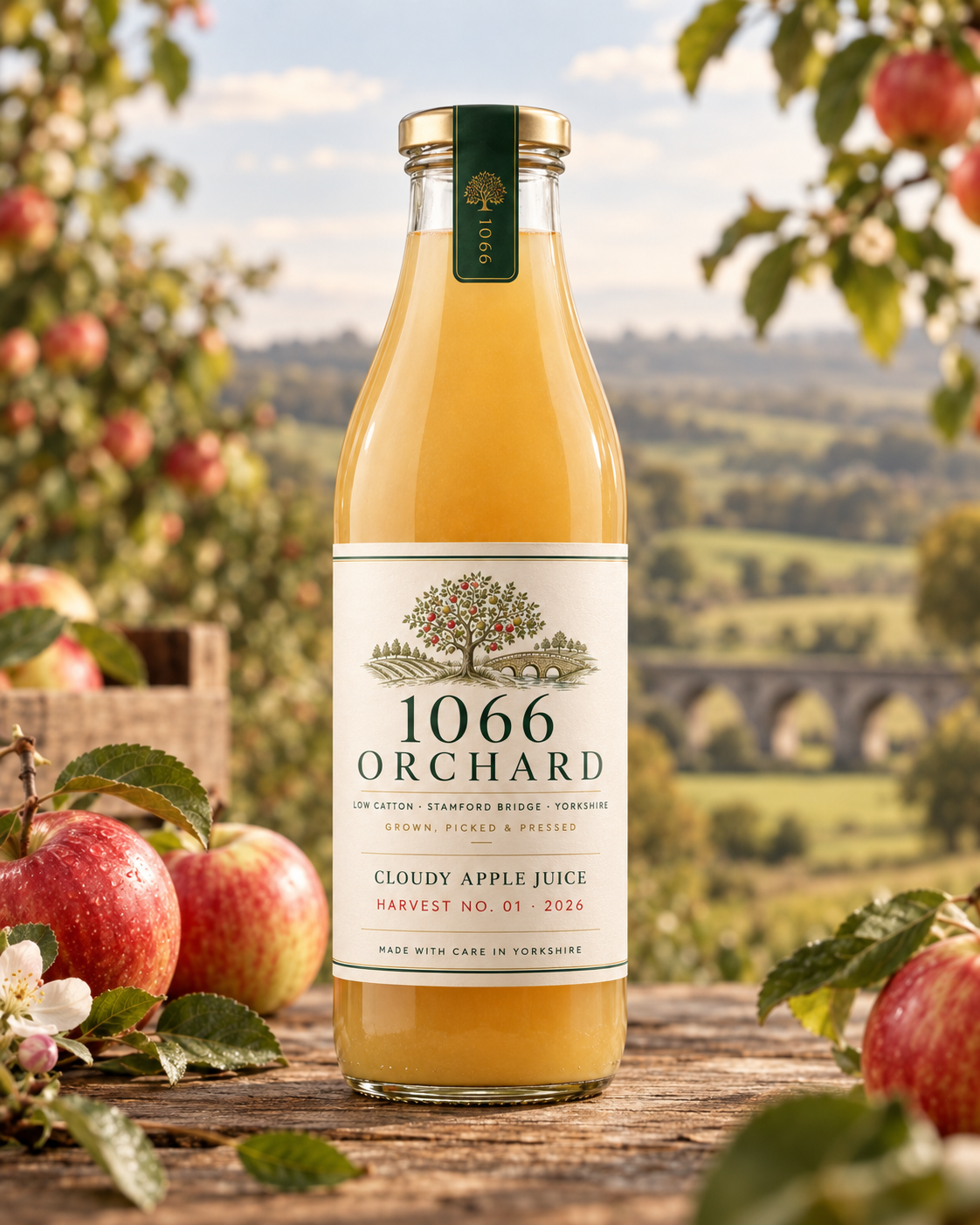 1066 Orchard 750ml cloudy apple juice